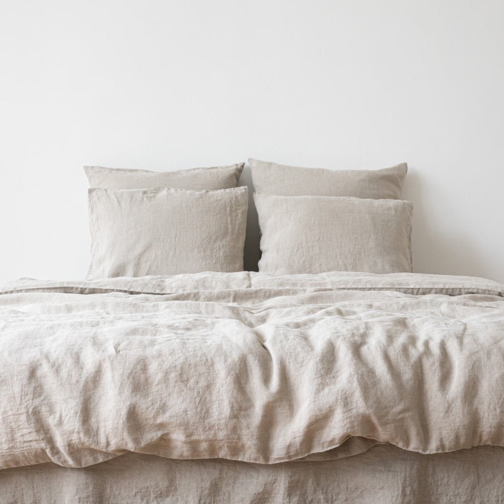 Washed Linen Duvet Cover Natural * Queen, King and other sizes * Pure European linen *Button Closure *