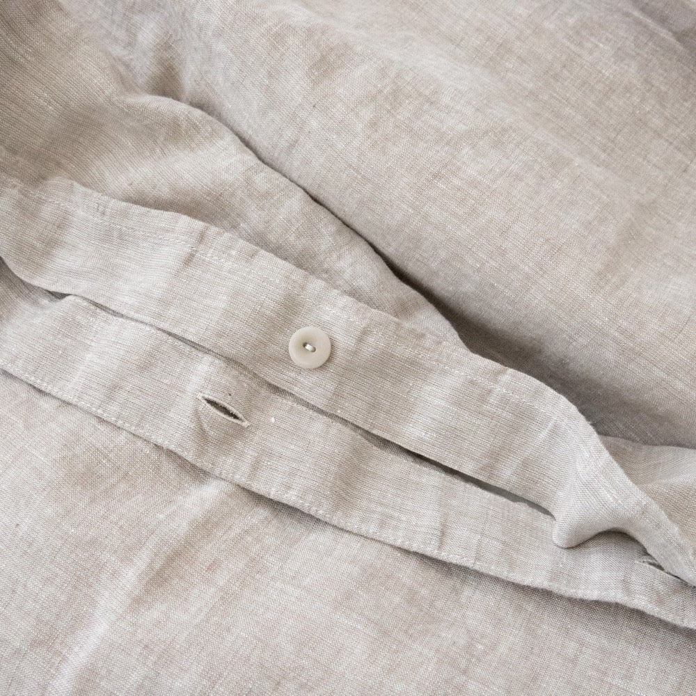 Washed Linen Duvet Cover Natural * Queen, King and other sizes * Pure European linen *Button Closure *